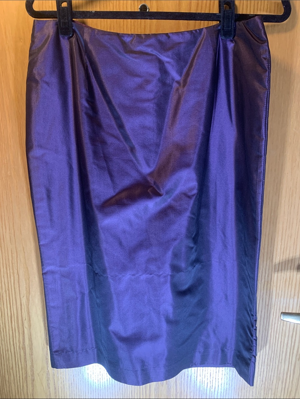 Ann Taylor 100% Silk Purple Pencil Skirt - Size 12